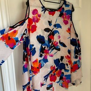 Vine Camuto  Cold Shoulder Top with Bell Sleeves